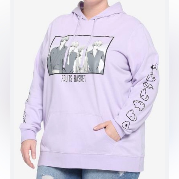 Hot Topic Jackets & Blazers - Hot Topic Lavender Fruits Basket Graphic Hoodie